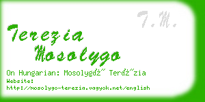 terezia mosolygo business card